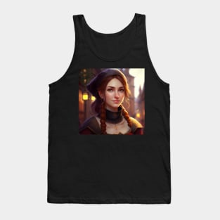 Ukrainian Woman Anime Style Tank Top